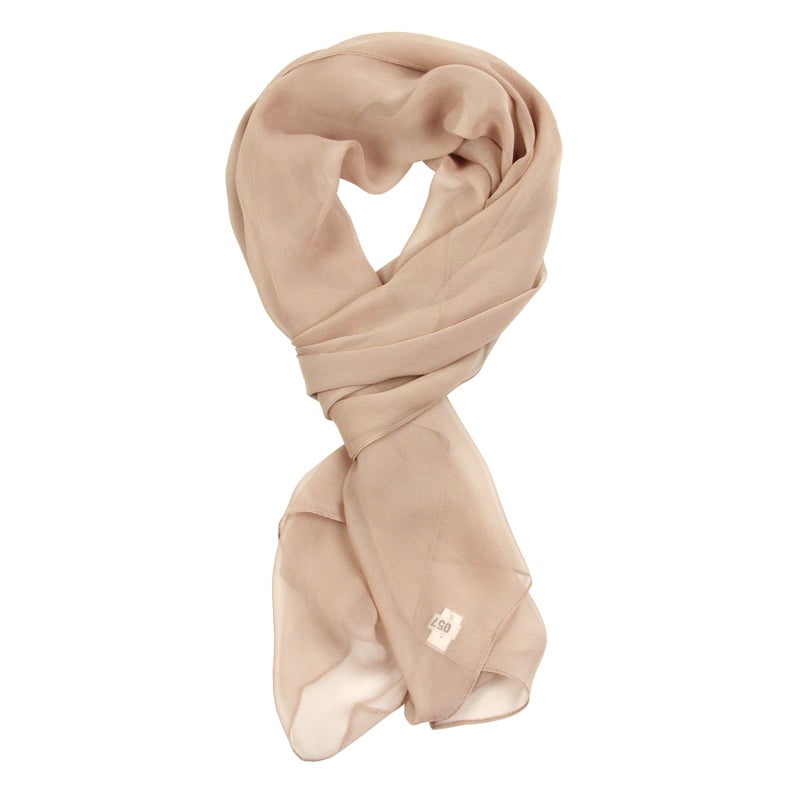 PANTONIGHT Long Chiffon Sheer Scarf For womens (057 khaki) - Image 2
